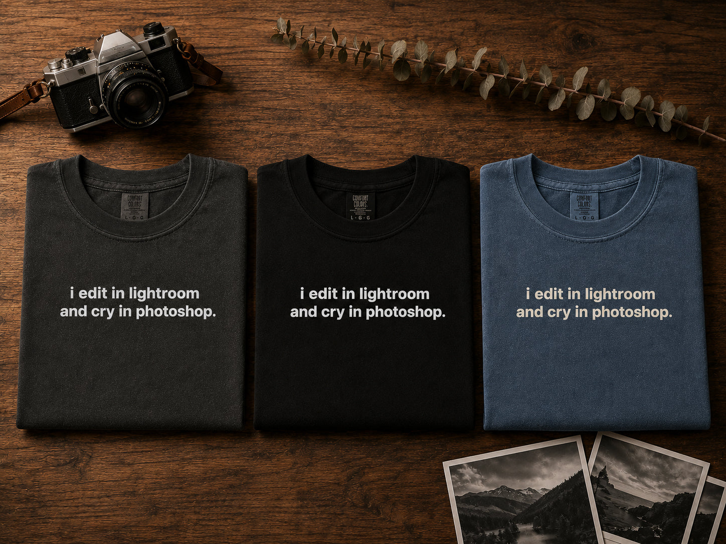 i edit in lightroom and cry in photoshop.