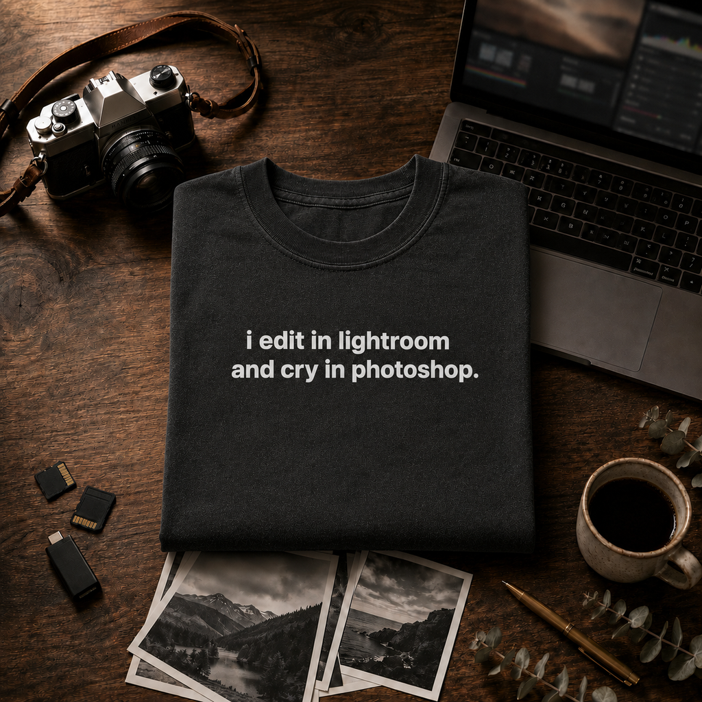 i edit in lightroom and cry in photoshop.