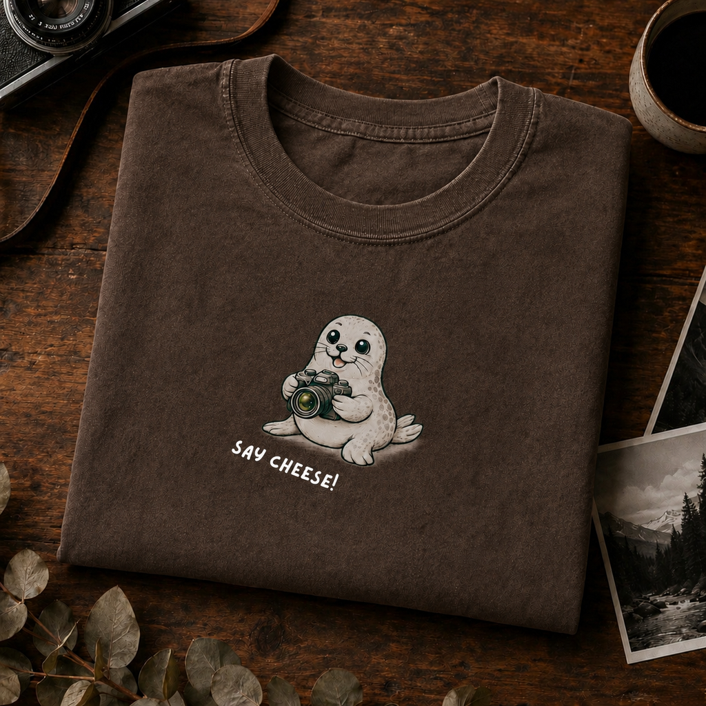 Say Cheese — Photographer Seal Tee