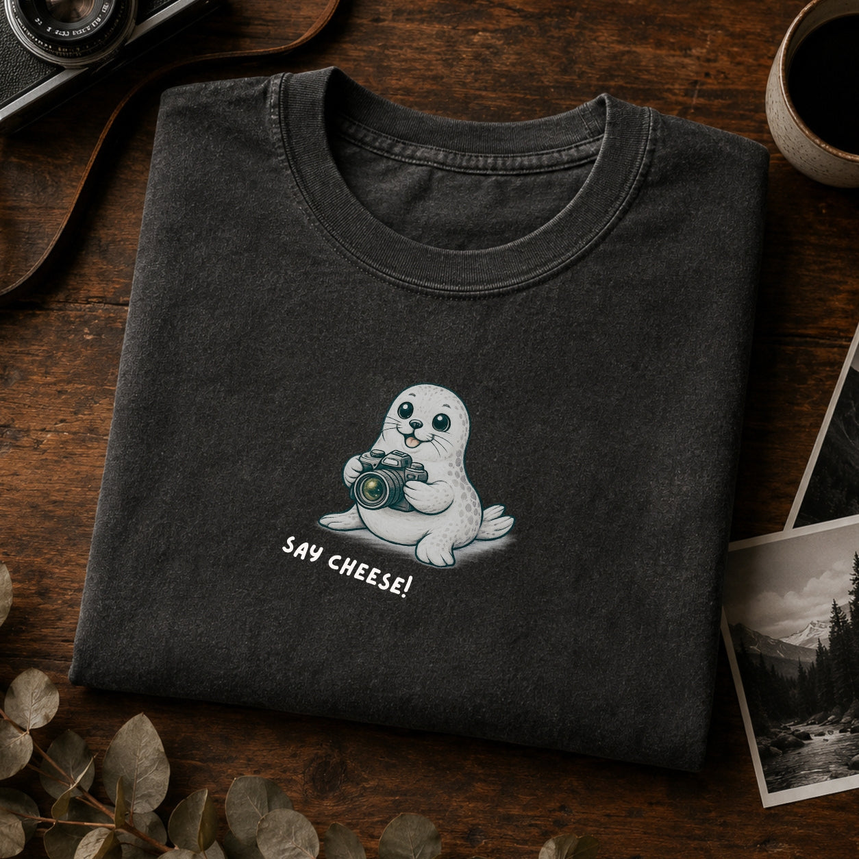 Say Cheese — Photographer Seal Tee