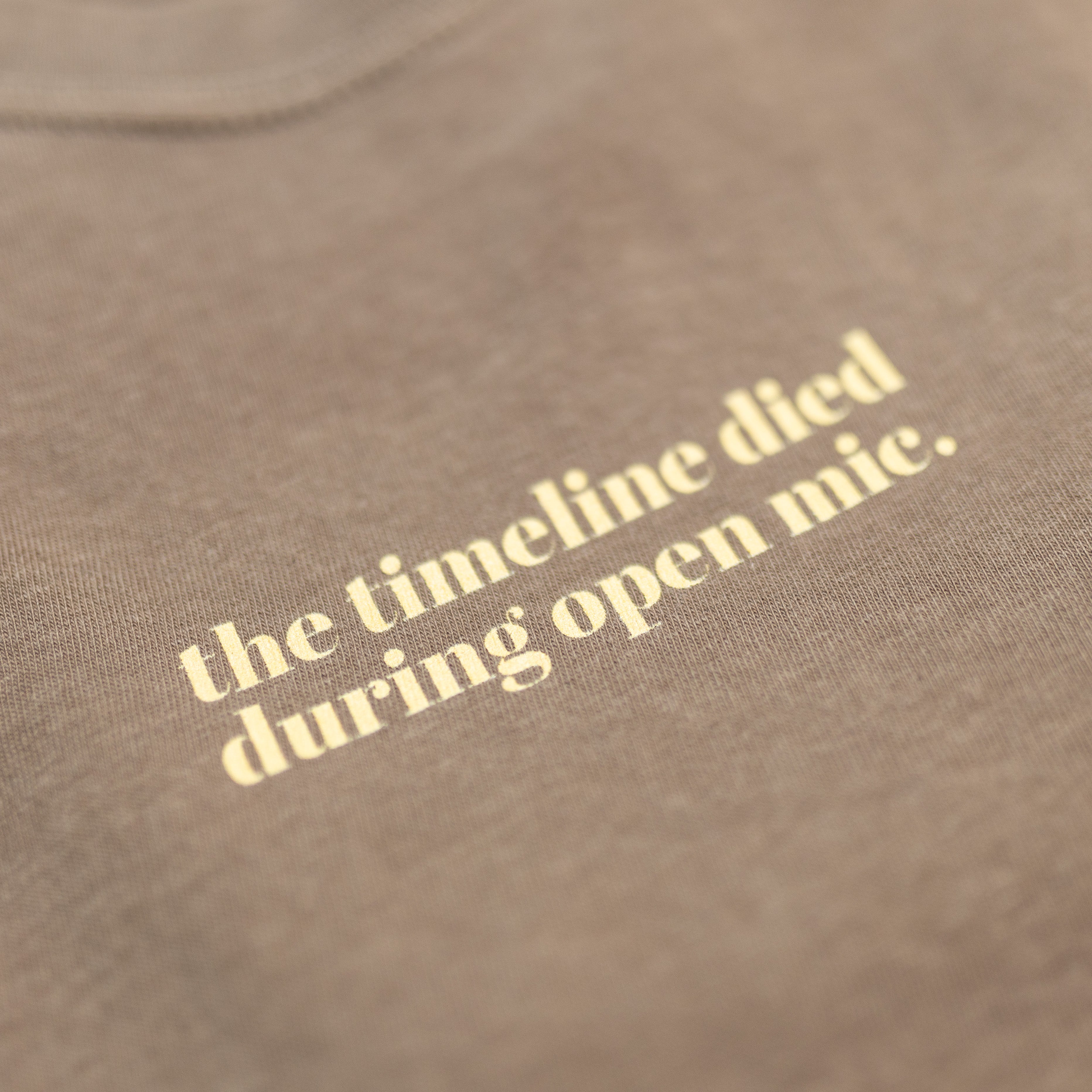 The Timeline Died During Open Mic.