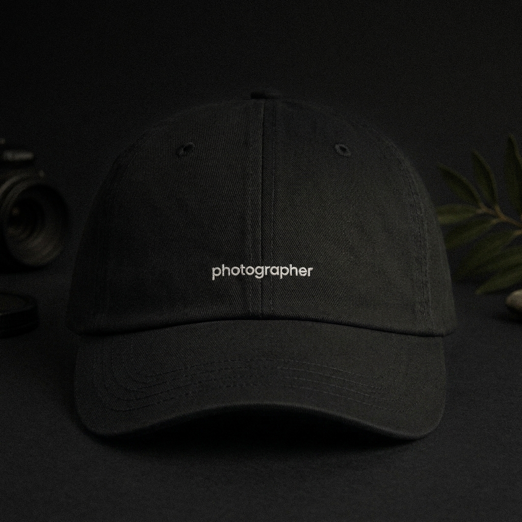 photographer washed cap