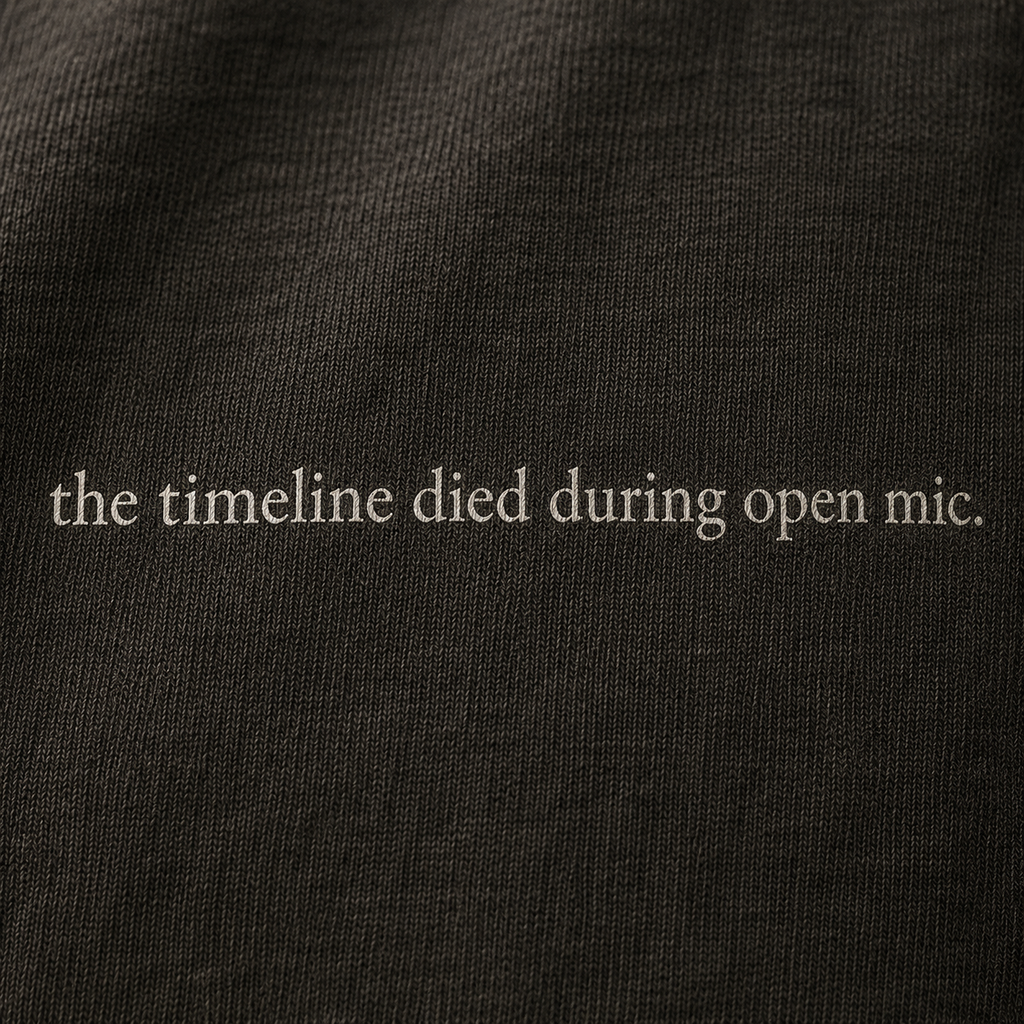the timeline died during open mic.